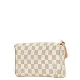 ルイ ヴィトン ダミエ アズール ポシェット フェリシー チェーン 斜め掛け ショルダーバッグ N63106 ホワイト PVC レザー レディース LOUIS VUITTON 【中古】